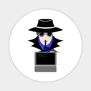 Lady Black Shush (Cauc W/Computer): A Cybersecurity Design Magnet